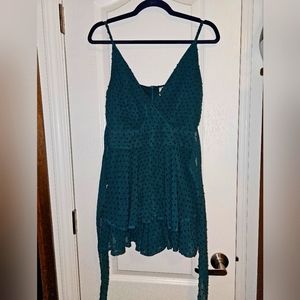 Hunter Green Ruffle Romper